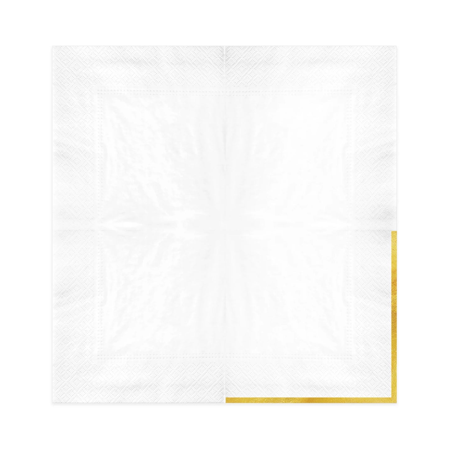 Serwetki papierowe biało-złote Classic Gold 33x33 cm – 10 szt.