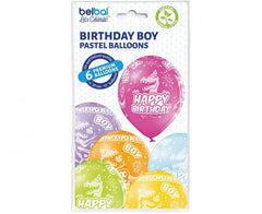 Balony lateksowe 12 cali Belbal dinozaury dla chłopca 6 szt.