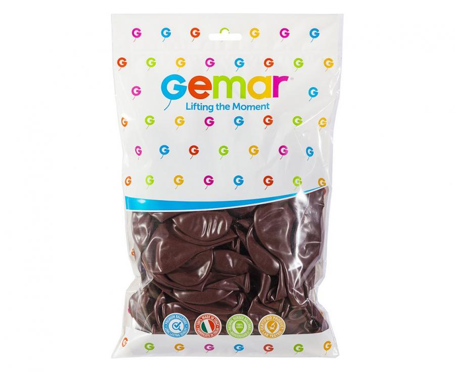 Balony Lateksowe Pastelowe Bordowe Gemar 10" – 100 szt.