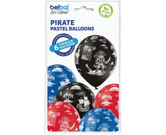 Balony lateksowe 12 cali piracka impreza Belbal 6 szt.