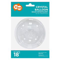 Balon Aqua - kryształowy, bez nadruku, 18 cali