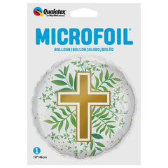 Balon foliowy 18 cali QL RND Złoty Krzyż