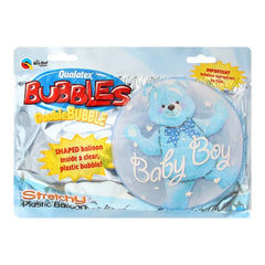 Balon foliowy 24 cali QL Bubble, MIŚ w balonie Baby Boy