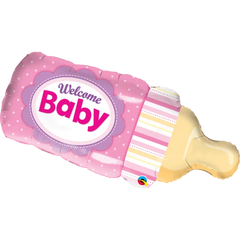 Balon, foliowy 39" QL "Welcome Baby Bottle"