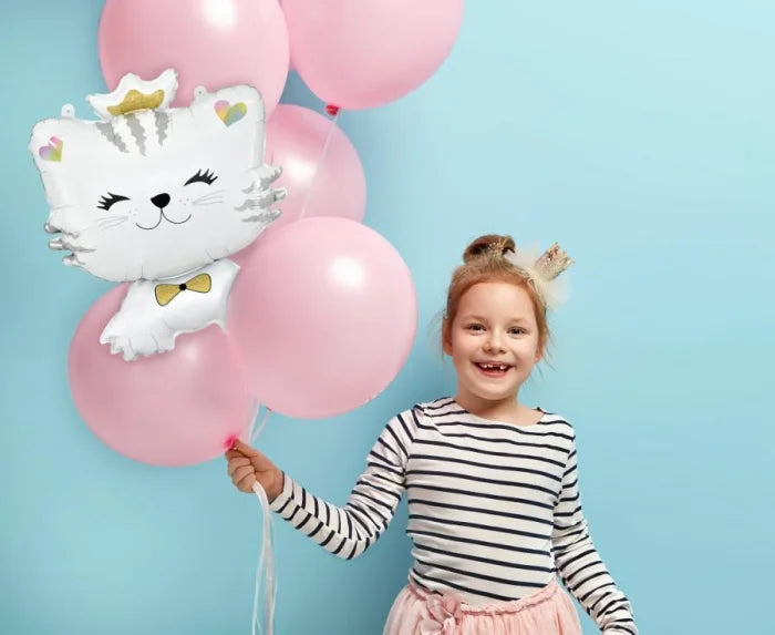 Balon foliowy Biały Kotek 39 x 49 cm – urocza dekoracja na każdą okazję 🐱🎈