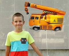 Balon foliowy Ciężarówka z dźwigiem 65 x 45 cm – idealna dekoracja dla małych fanów pojazdów budowlanych 🚛🎈