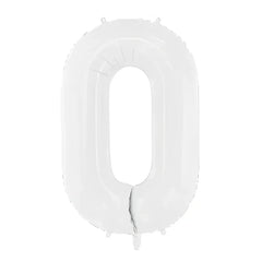 Balon foliowy Cyfra ''0'', 86 cm, biały