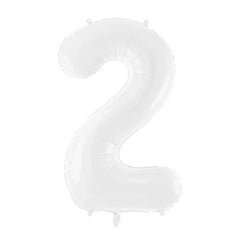 Balon foliowy Cyfra ''2'', 86 cm, biały
