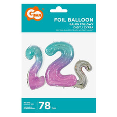 Balon foliowy Cyfra 2, Kosmos, 78 cm