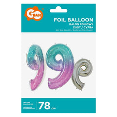 Balon foliowy Cyfra 9, Kosmos, 78 cm