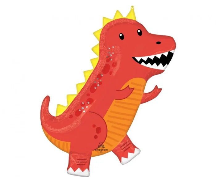 Balon foliowy czerwony dinozaur 78 cm – Anagram - Balloons