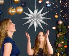 Balon Foliowy Gwiazda 3D – Srebrny 50 cm