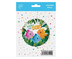 Balon foliowy Happy Birthday Dino 18 cali (okrągły) - Balloons