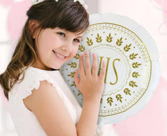 Balon Foliowy IHS 18” (46 cm) – Biało-Złoty