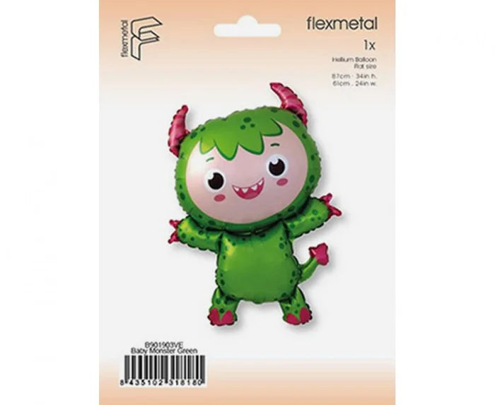 Balon foliowy Labubu mały potwór zielony 86 x 60 cm - Balloons