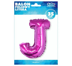 Balon foliowy ’Litera J’ – różowy 35 cm