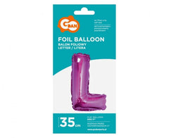 Balon foliowy ’Litera L’ różowa 35 cm