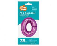 Balon foliowy litera „O” różowy 35 cm