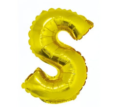 Balon foliowy litera ’S’ – złota 35 cm