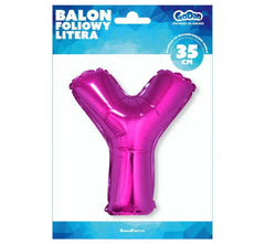 Balon foliowy litera „Y” – różowy 35 cm