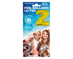 Balon foliowy ’Litera Z’ – złota 35 cm