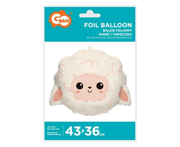 Balon foliowy „Owieczka” – 43 x 36 cm