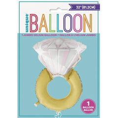 Balon foliowy Pierścionek 32 cale – elegancka dekoracja na zaręczyny