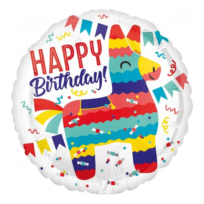 Balon foliowy Pinata Happy Birthday Party 43 cm – kolorowa dekoracja na urodziny