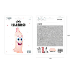 Balon foliowy Prezerwatywa 42 × 98 cm – zabawna dekoracja na wieczór panieński kawalerski - Balloons