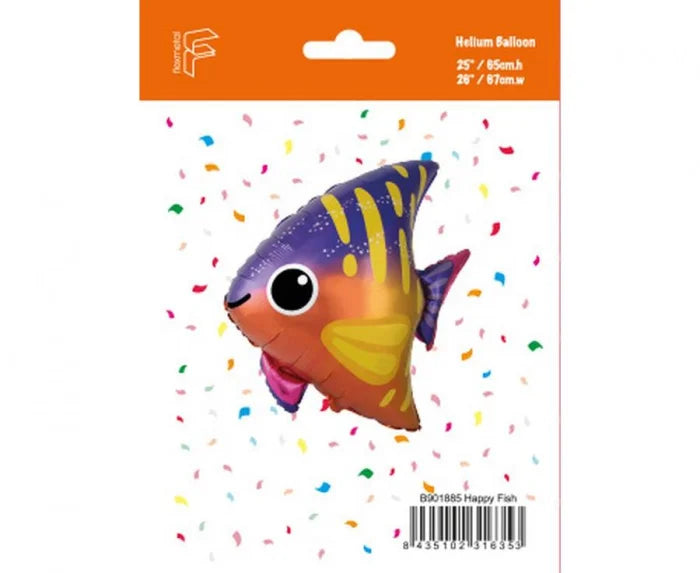 Balon foliowy Uśmiechnięta Rybka 67 x 65 cm - Balloons