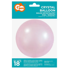 Balon kryształowy, różowy, 18"