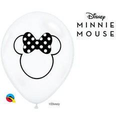 Balon QL 11 cali z nadr. Minnie Mouse Transoarentny