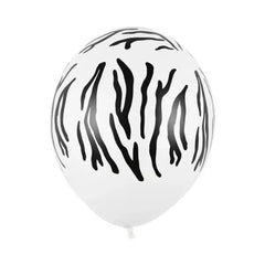 Balony 30 cm, Zebra, Pastel Pure White
