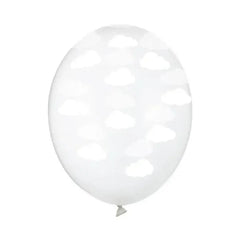 Balony 30cm, Chmurki, Crystal Clear