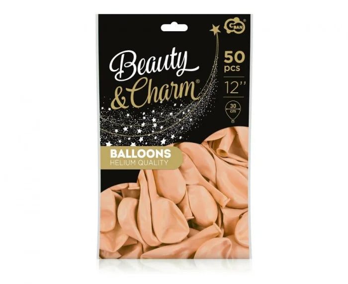 Balony Beauty&Charm – Makaroniki Łososiowe 12’’ 50 szt.