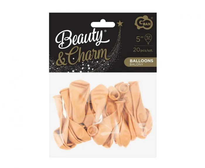 Balony „Beauty&Charm” – makaronowe łososiowe 20 szt. 5’’ 12cm