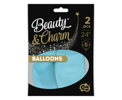 Balony „Beauty&Charm” – makaronowe niebieskie 2 szt.