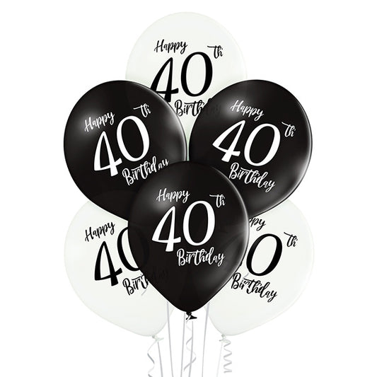 Balony Belbal D11, 30 cm Birthday 40