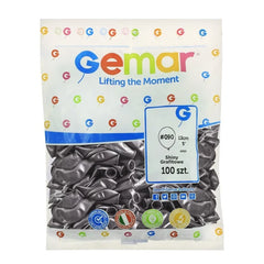 Balony chromowane Grafitowe, AB50, 13 cm, 100 szt.