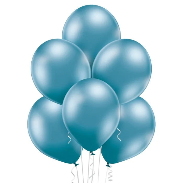 Balony chromowane Niebieskie, B105, 30 cm