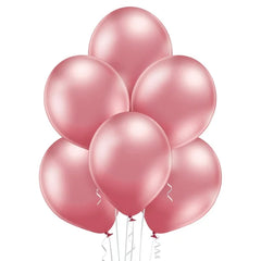 Balony chromowane Różowe, B105, 30 cm