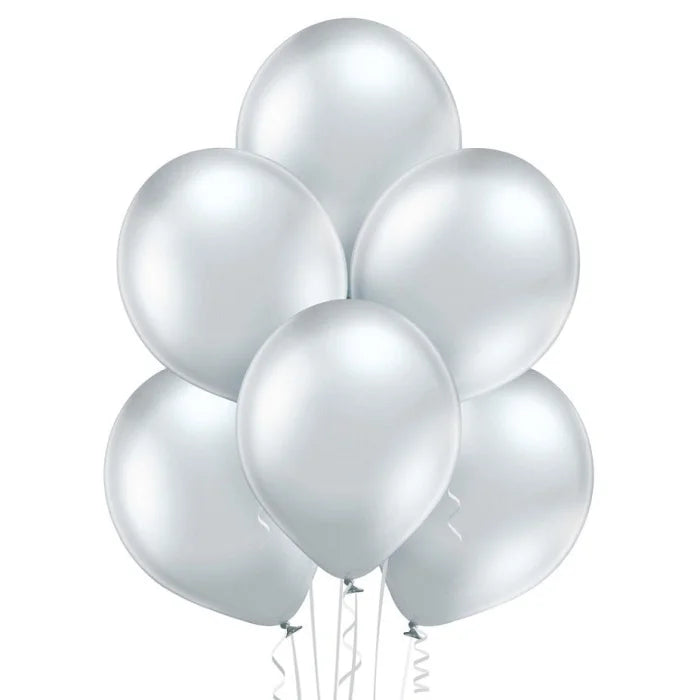 Balony chromowane Srebrne, B105, 30 cm