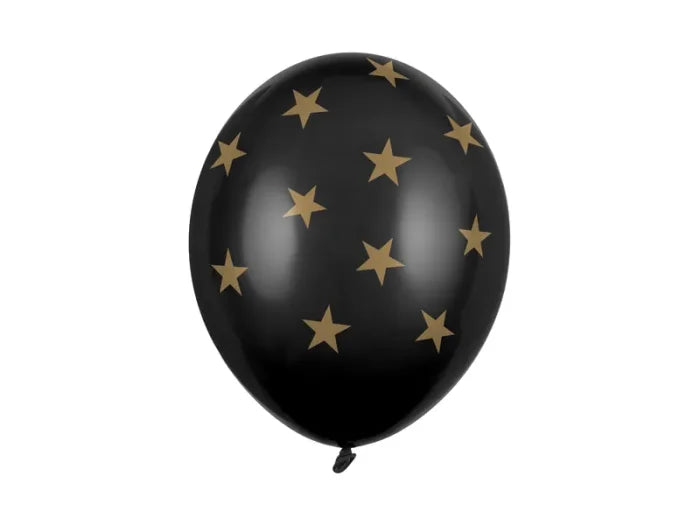 Balony „Gwiazdki” – Pastel Black 30 cm (50 szt.)