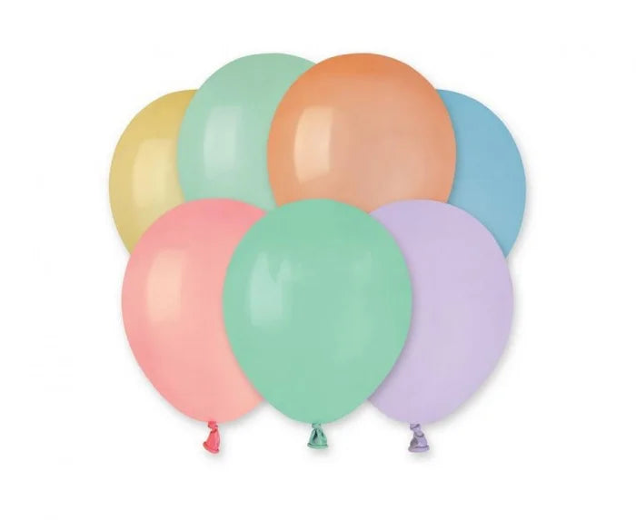 Balony Makaroniki Różnokolorowe 5” – 100 sztuk – Gemar