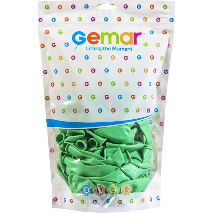 Balony makaroniki Zielono Miętowe, G120, 33 cm, 50 szt.