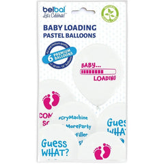 Balony na Baby Shower Baby Loading, D11, 30 cm, 6 szt.