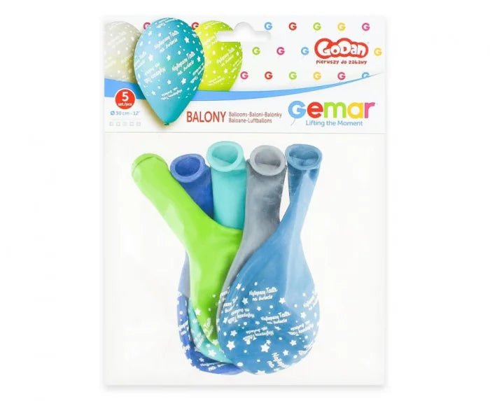 Balony ’Najlepszy Tata’ 12” (30 cm) 5 sztuk – Gemar