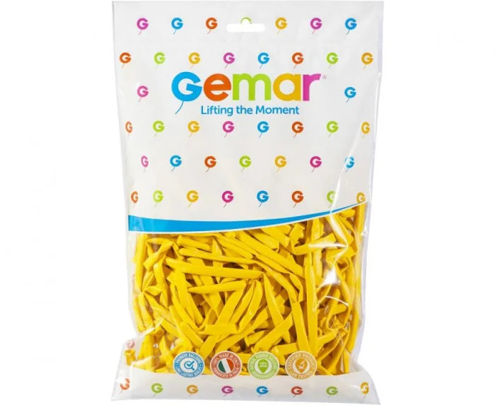 Balony Pastele Ciemnożółte (Modelina) 2” – 100 sztuk – Gemar