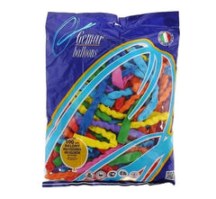 Balony Pastele - Mała Dżdżownica 3 x 31 cali Różnokolorowe – Gemar