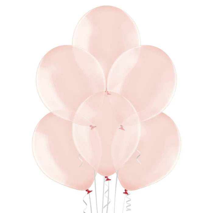 Balony przeźroczyste Czerwone delikatny odcień , B105, 30 cm